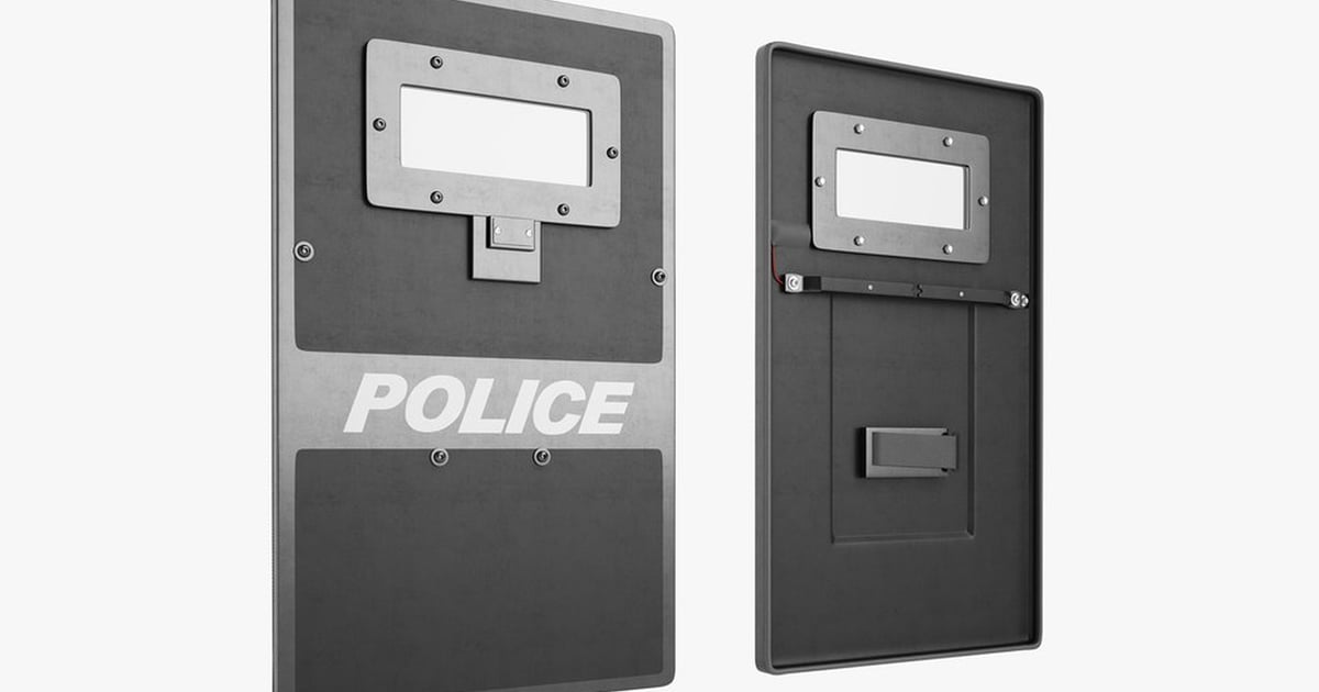 Tactical Police Riot Shield with Viewport 3D, Incl. armor & fight - Envato