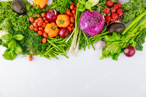 Preview: Healthy fresh ingredient for making vegetable salad.