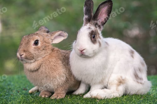 Preview: bunny Easter fluffy baby rabbit or new born rabbit.