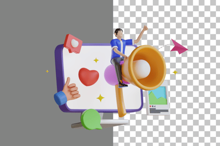Preview: Social Media Manager 3D Illustration