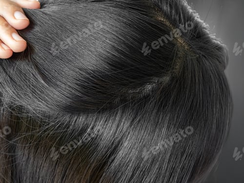 Preview: Health beauty concept, scalp hair woman