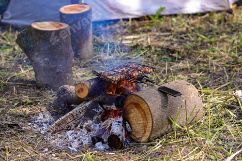 Preview: Camping outdoors - tents, equipment and cooking