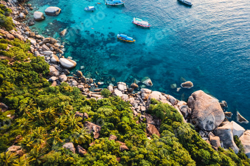 Preview: tropical island and sea view form above
