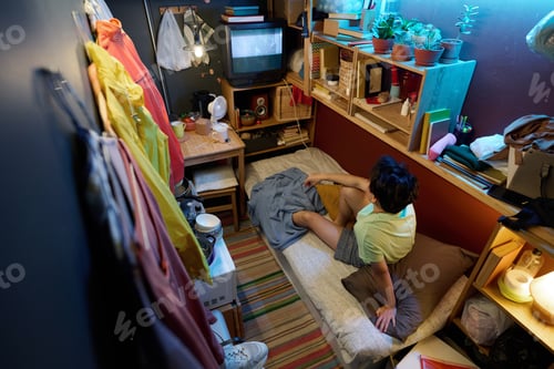 Preview: Watching movie on screen of old TV set