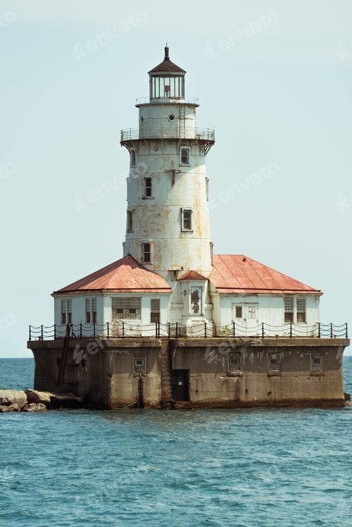 Preview: Big Light House On A Michigan Lake