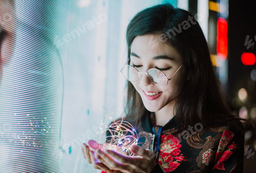 Preview: Beautiful asian japanese girl street portraits