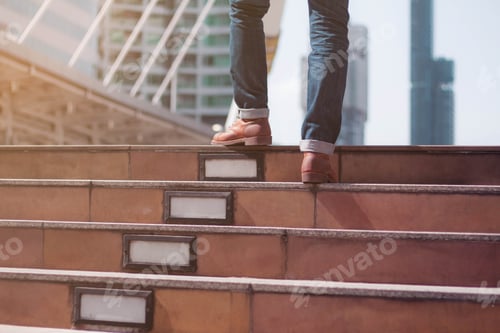 Preview: man was walking up stairs