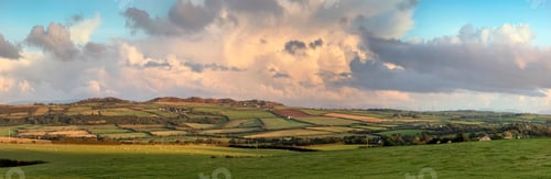 Preview: Thunder clouds over the countryside of Anglesey in north Wales