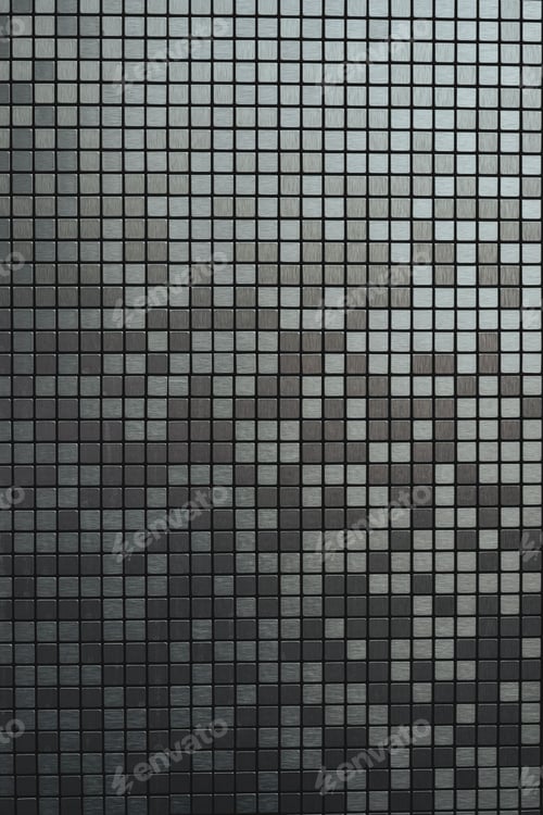 Preview: Vertical shot of a black and white tiled wall in Korea