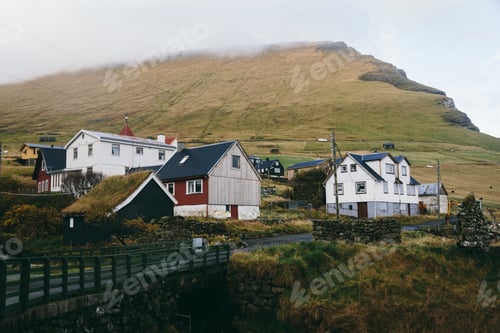 Preview: Small mountain village in Faroe Islands