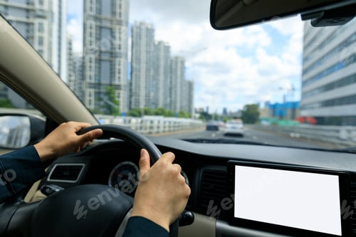 Preview: Driving car on city road