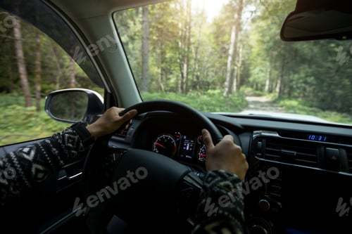Preview: Driving off road car in the nature