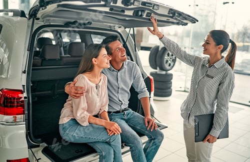Preview: At a car dealership, buying a car