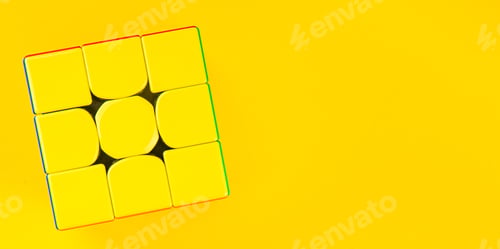 Preview: Rubik's Cube Speedcubing educational game concept speed cubing fine motor game copy space background