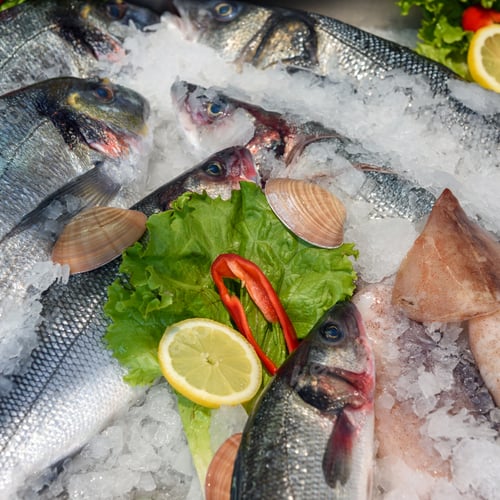 Preview: Seafood on ice at the fish market