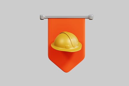 Preview: Banner with hard hat icon