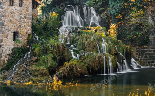 Preview: Long exposure photo of waterfall in Rastoke near Slunj in Croatia