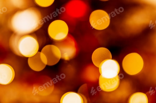 Preview: Warm red and gold festive bokeh background