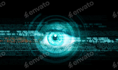 Preview: Digital Image Of Woman'S Eye. Security Concept