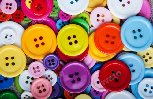 Preview: Colorful plastic clothing buttons
