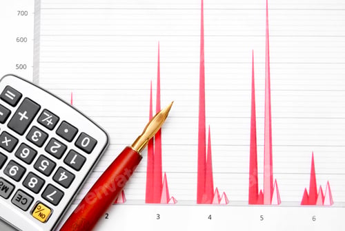 Preview: Calculator and pen on graphs.