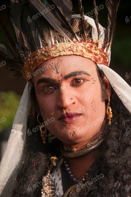 Preview: Portrait of Impressionist or Behrupiya, Traditional performing artist of India.
