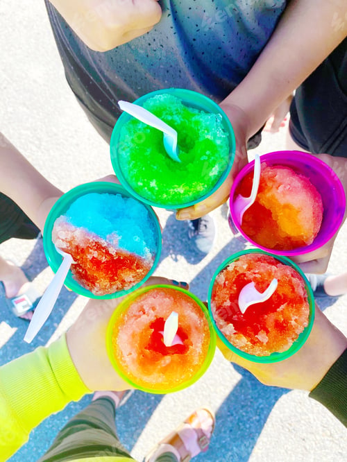 Preview: Family snow cones frozen treat shaved ice summer