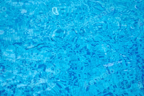 Preview: Background of water in blue swimming pool, water surface with a sun reflection