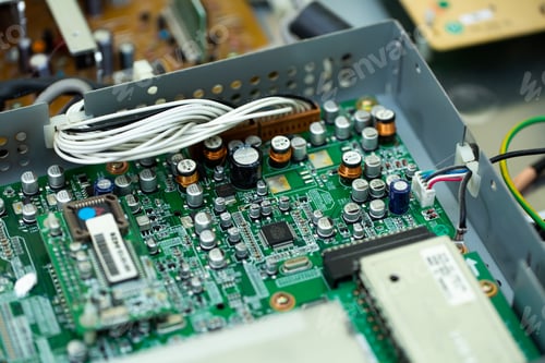 Preview: Circuit board.Electrical chip.Chip of the power supply unit for a liquid crystal TV.