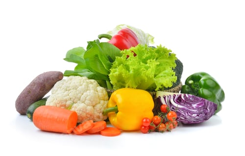 Preview: vegetables on white background