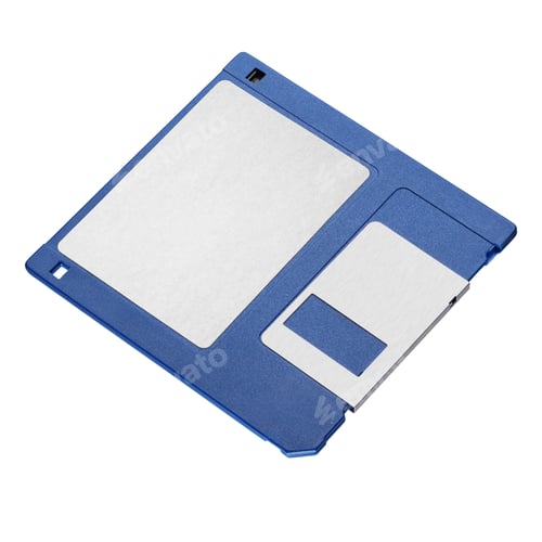 Preview: A 3.5-inch floppy disk or diskette isolated on white