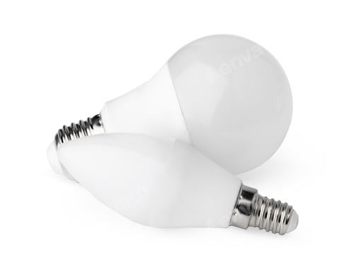Preview: Two light bulbs isolated on white background