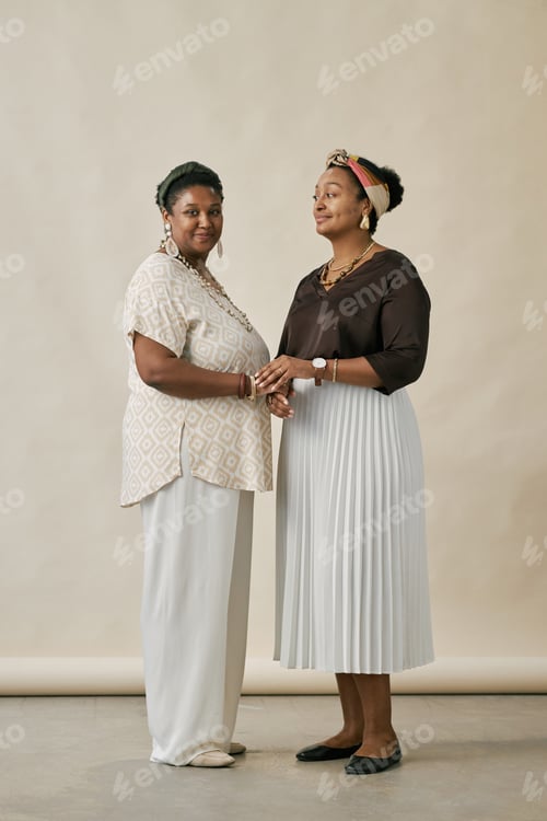 Preview: Portrait of Two African American Women Holding Hands