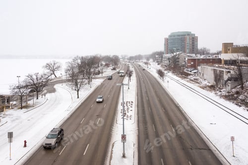 Preview: City Street In Downtown Of Madison, Wisconsin