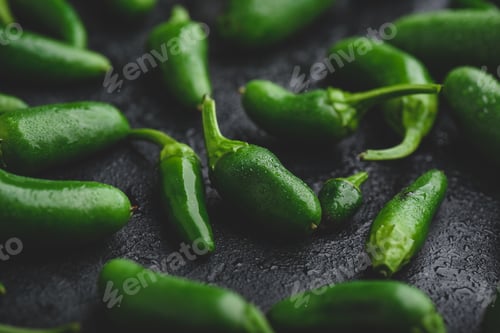 Preview: Jalapeno Peppers on Concrete Background
