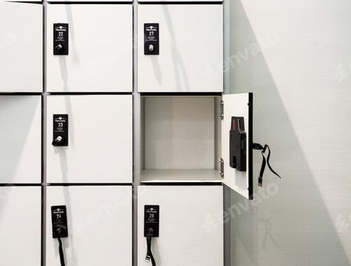 Preview: Empty locker with open door