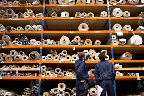 Preview: Two workers in warehouse