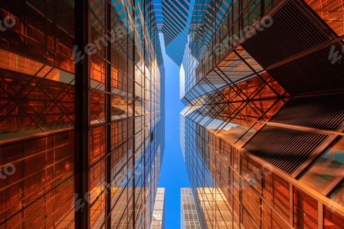 Preview: Hong Kong Downtown, China. Financial district in city in Asia. Skyscraper buildings