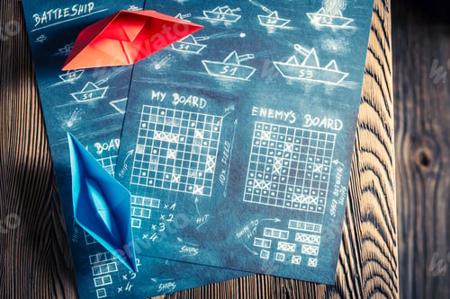 Preview: Old battleship paper game ready to play