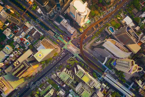 Preview: Bangkok Downtown. Thailand. Financial district and business in urban city in Asia.