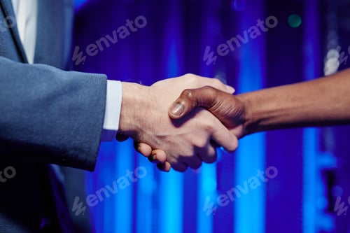 Preview: People Shaking Hands in Data Center