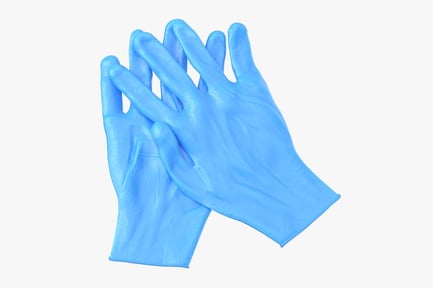 Aperçu: Gants en latex bleus empilés