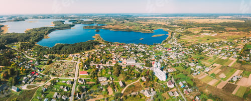 Preview: Aerial View Of Potsekh Lake Near Slobodka Village