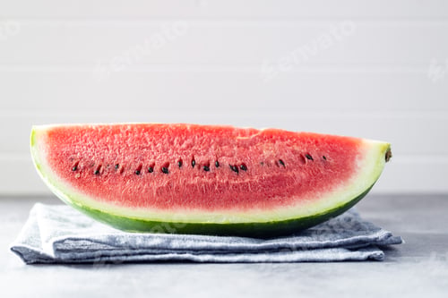 Preview: Red sliced watermelon. Pieces of red melon.