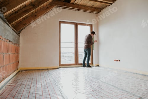 Preview: Plumb measurement in new attic house