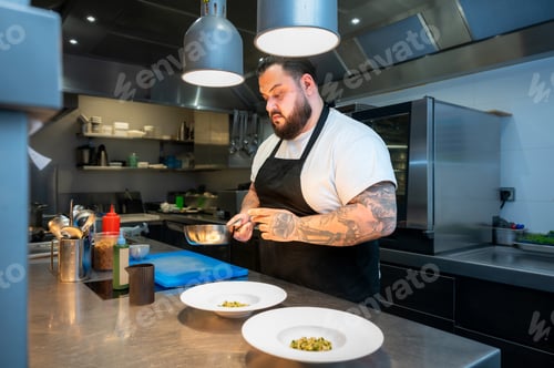 Preview: Handsome Professional Chef in Action