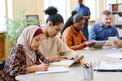 Preview: Migrant Students Doing Writing Task