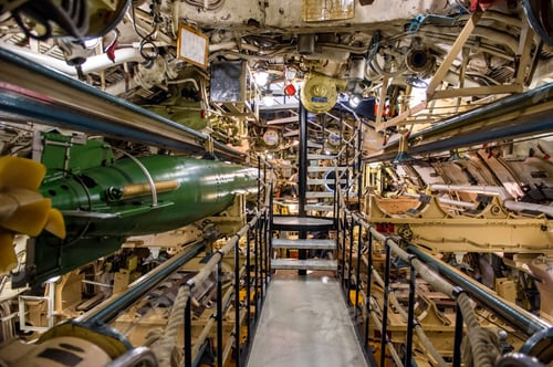 Preview: Closeup shot of the interior of the factory with a lot of stuff insde