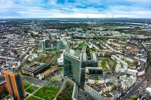Preview: Aerial View Of Dusseldorf City In North Rhine-Westphalia Germany