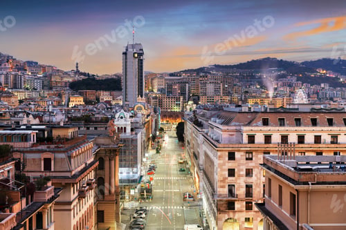 Preview: Genoa, Italy Over Brigata Liguria Street